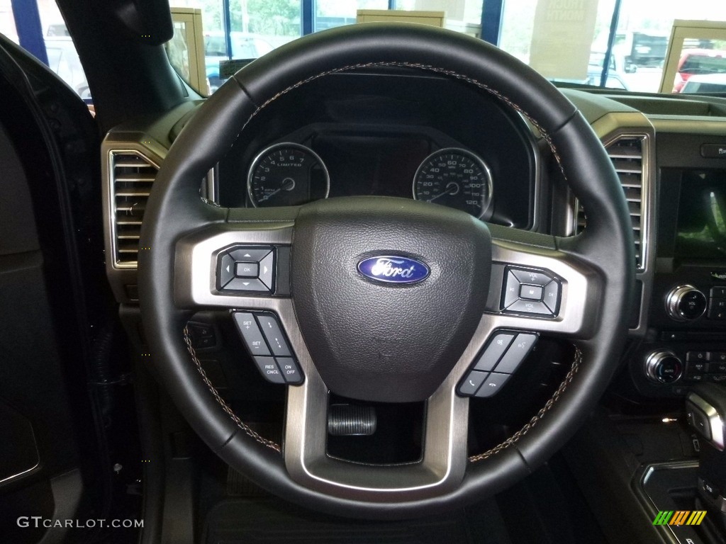 2016 Ford F150 Limited SuperCrew 4x4 Limited Mojave Steering Wheel Photo #113963107