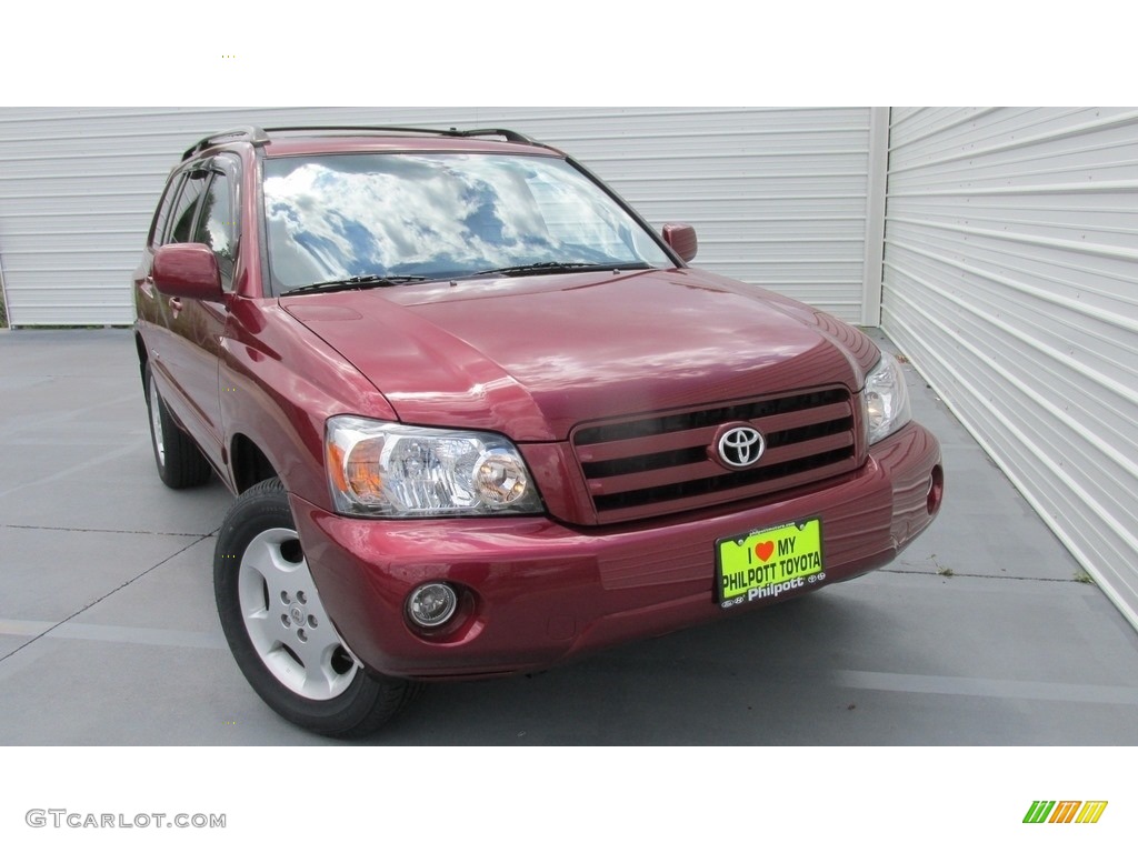 2006 Highlander V6 4WD - Salsa Red Pearl / Ash Gray photo #1