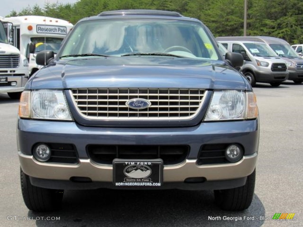 2004 Explorer Eddie Bauer 4x4 - Dark Blue Pearl Metallic / Medium Parchment photo #8