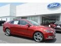 2017 Ruby Red Ford Fusion Titanium AWD  photo #1