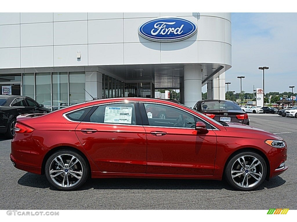 Ruby Red 2017 Ford Fusion Titanium AWD Exterior Photo #113973469