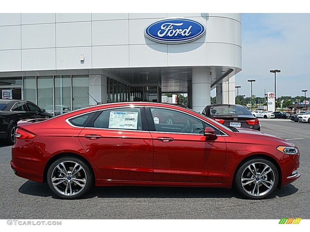 2017 Fusion Titanium AWD - Ruby Red / Ebony photo #2