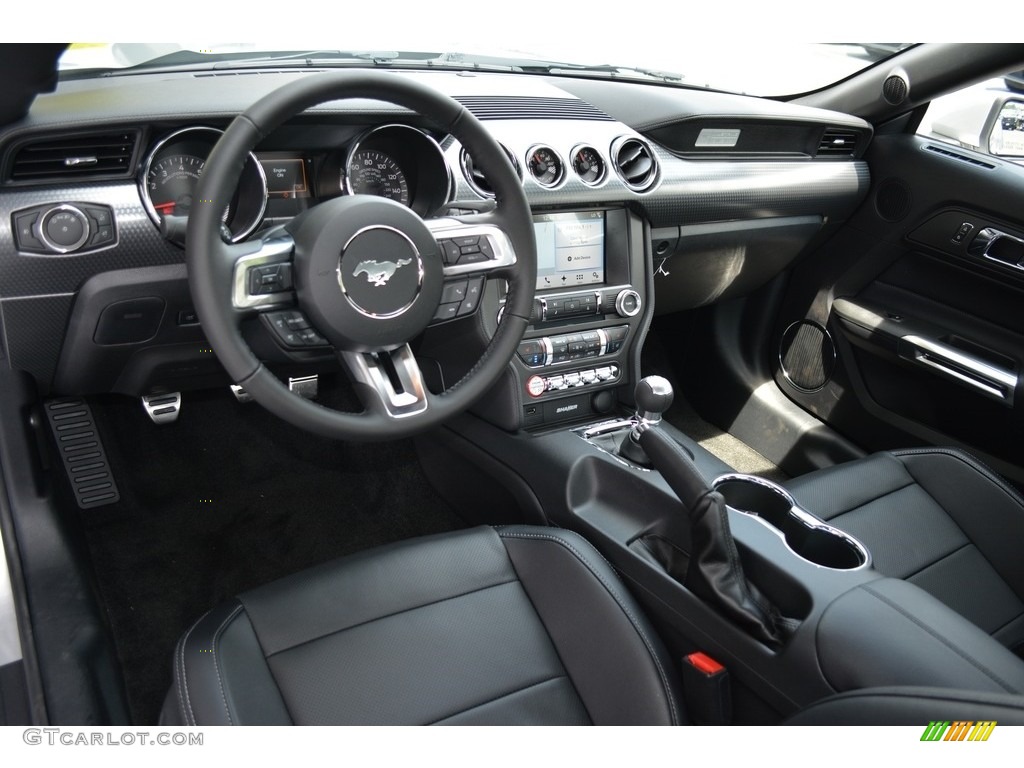 Ebony Interior 2017 Ford Mustang GT Premium Coupe Photo #113973631