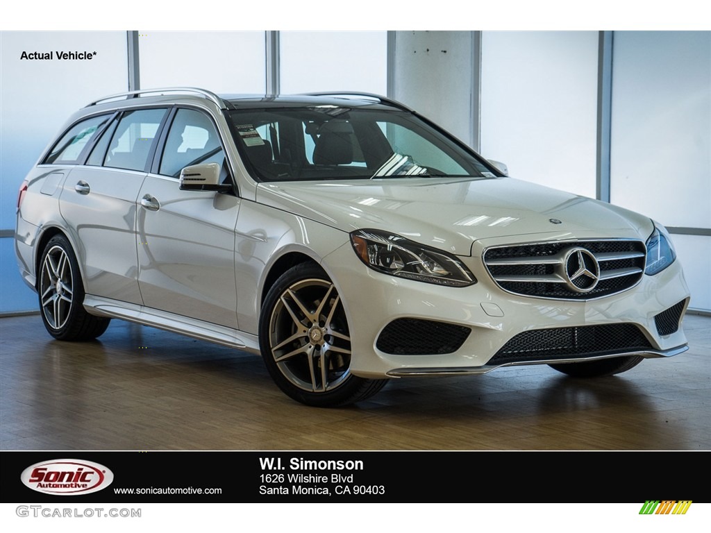 2016 E 350 4Matic Wagon - Polar White / Black photo #1