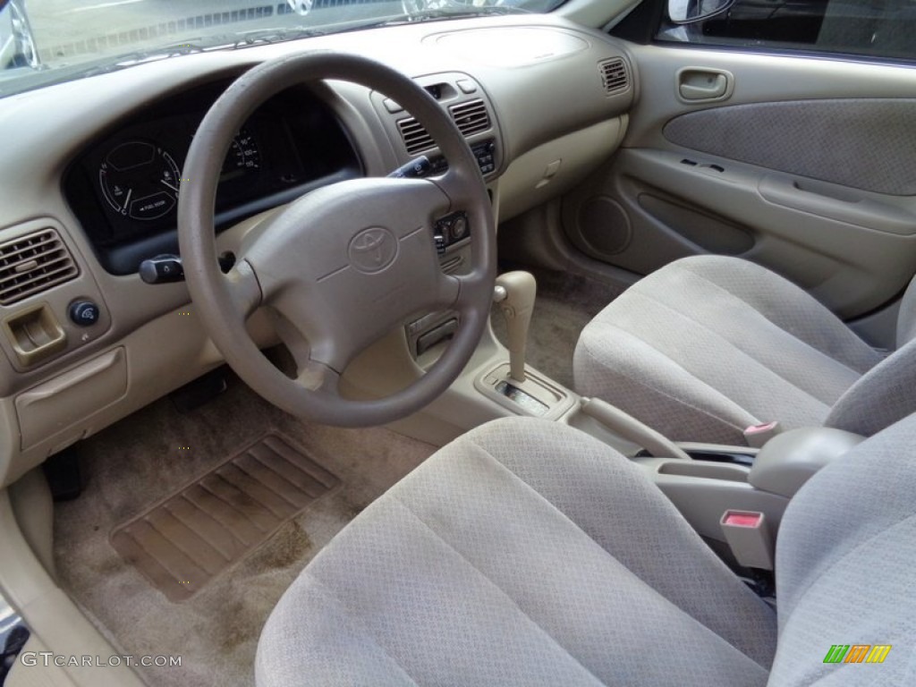 1999 Corolla CE - Satin Black Metallic / Pebble Beige photo #4