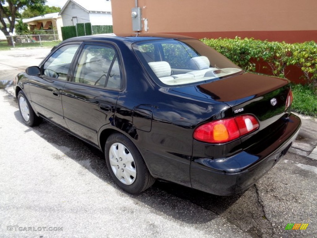 1999 Corolla CE - Satin Black Metallic / Pebble Beige photo #5