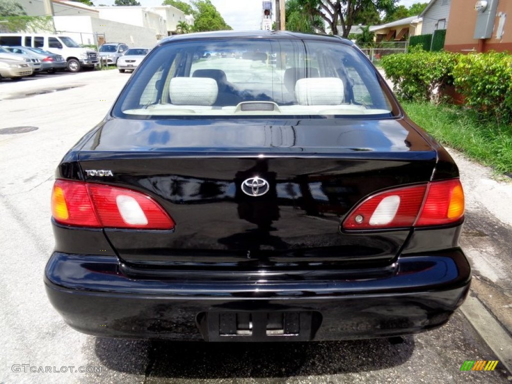 1999 Corolla CE - Satin Black Metallic / Pebble Beige photo #7