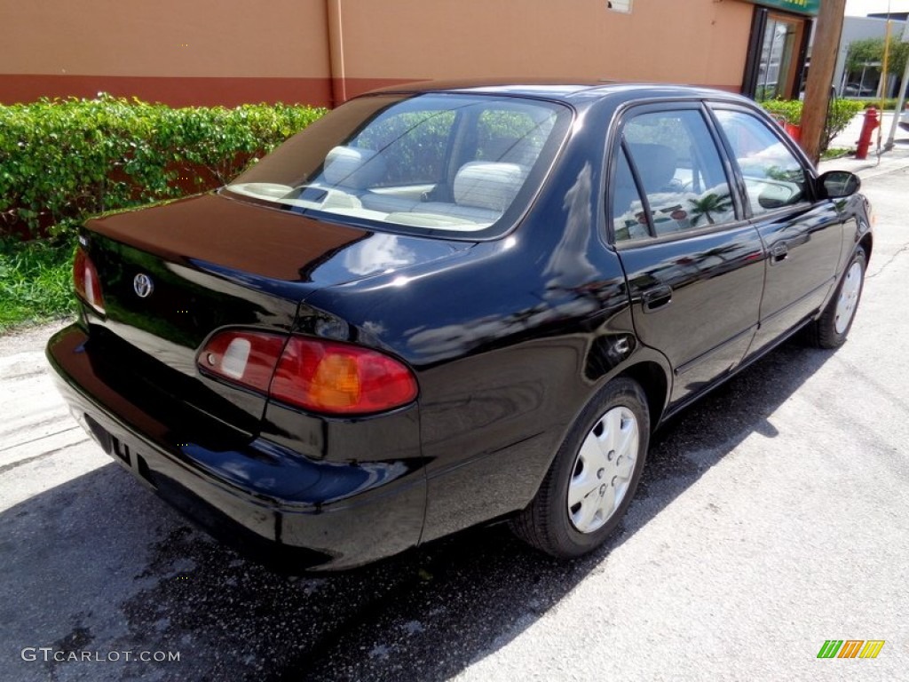 1999 Corolla CE - Satin Black Metallic / Pebble Beige photo #9