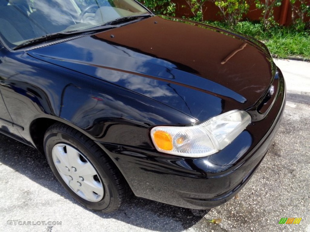 1999 Corolla CE - Satin Black Metallic / Pebble Beige photo #19