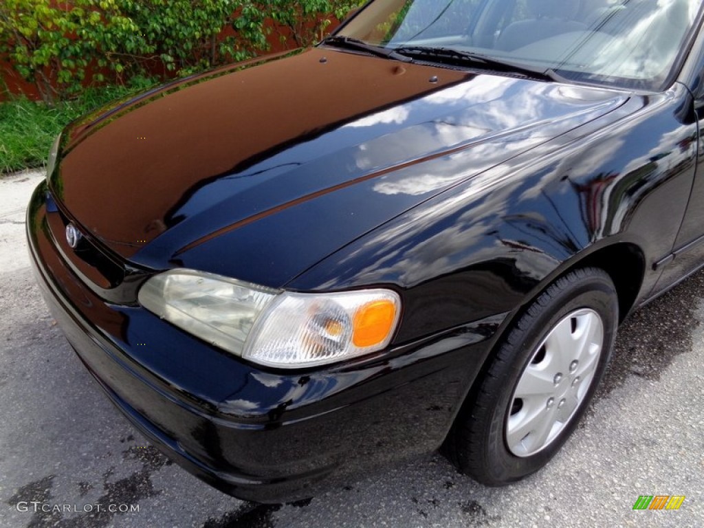 1999 Corolla CE - Satin Black Metallic / Pebble Beige photo #25