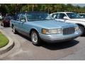 1993 Crystal Blue Frost Pearl Lincoln Town Car Signature  photo #1
