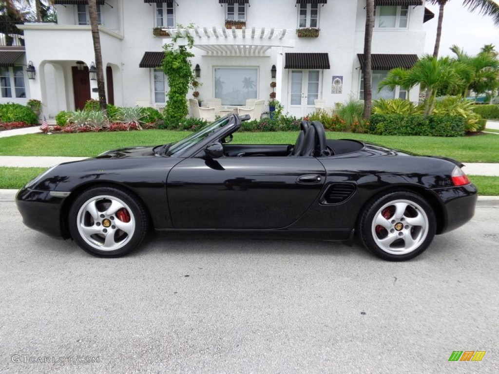Basalt Black Metallic 2002 Porsche Boxster S Exterior Photo #113992288
