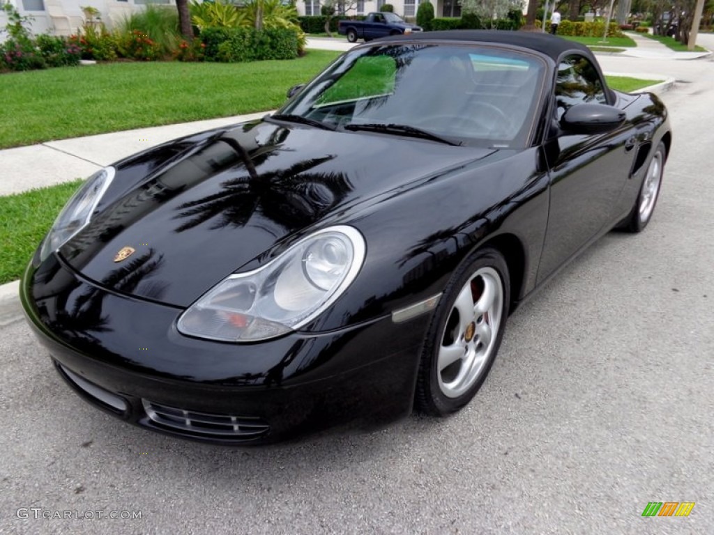 Basalt Black Metallic 2002 Porsche Boxster S Exterior Photo #113992443