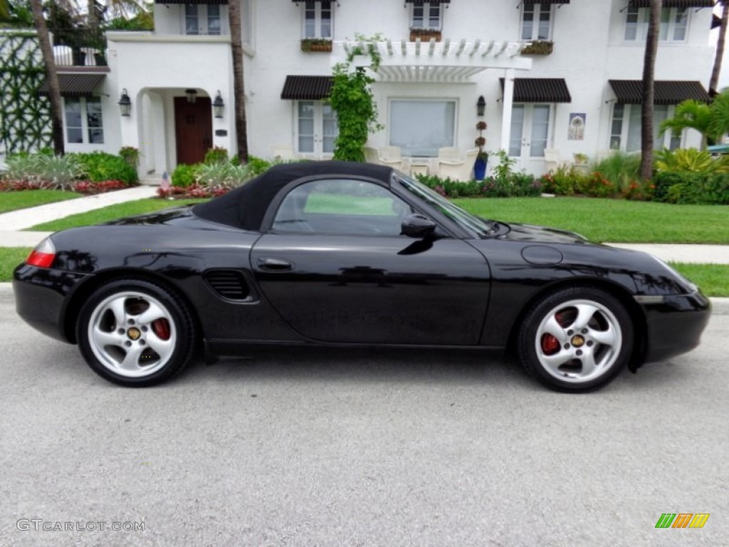 Basalt Black Metallic 2002 Porsche Boxster S Exterior Photo #113992494
