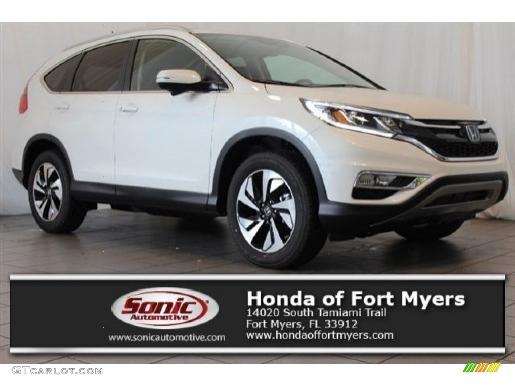 2016 CR-V Touring - White Diamond Pearl / Beige photo #1