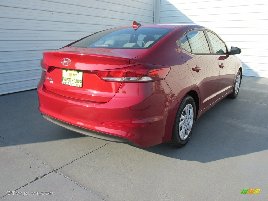 2017 Elantra SE - Red / Gray photo #4