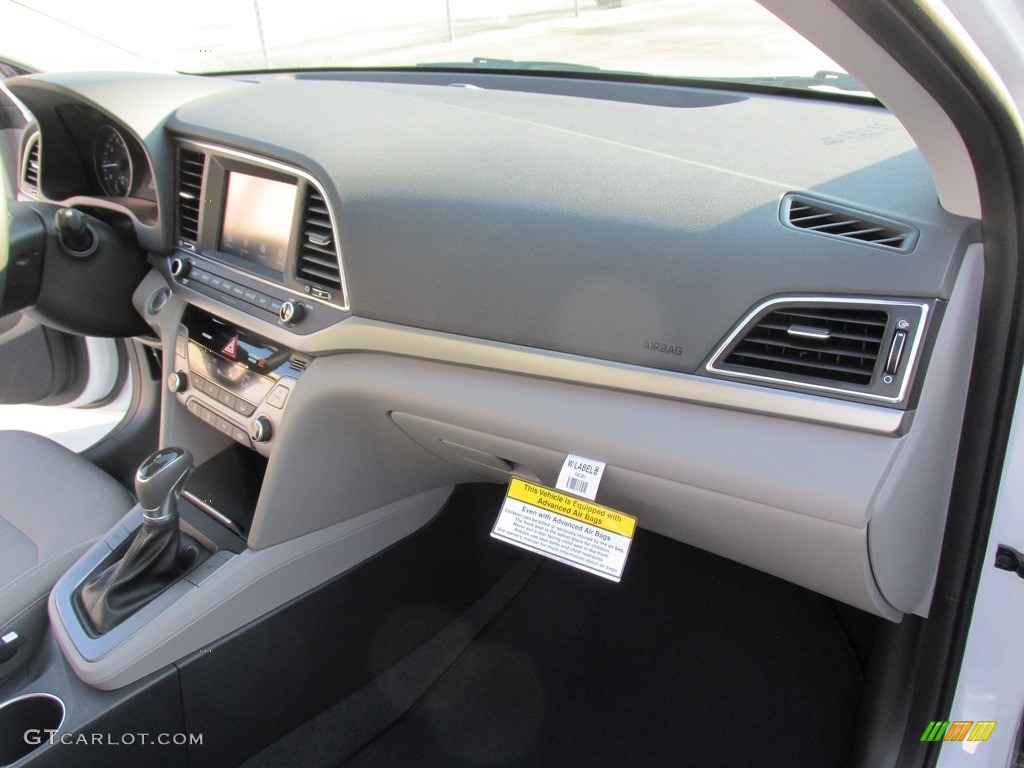 2017 Hyundai Elantra Eco Gray Dashboard Photo #114001132