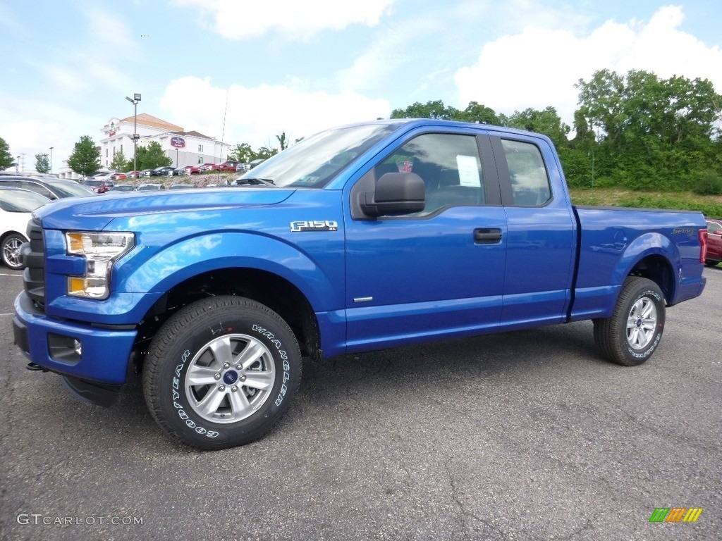 2016 F150 XL SuperCab 4x4 - Blue Flame / Medium Earth Gray photo #5