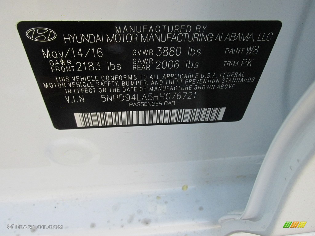 2017 Hyundai Elantra Eco Color Code Photos