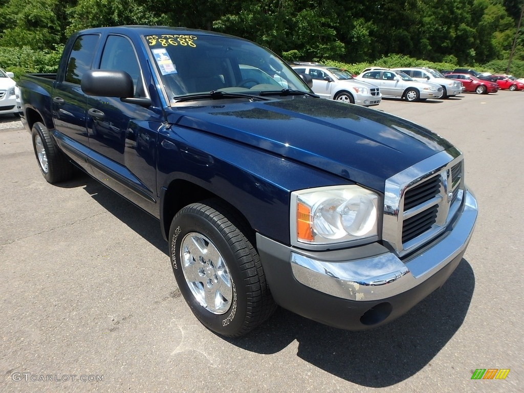 2005 Dakota SLT Quad Cab 4x4 - Atlantic Blue Pearl / Medium Slate Gray photo #5