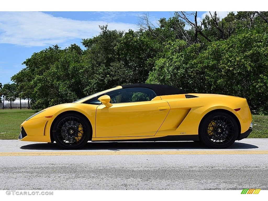 Giallo Midas Pearl Effect 2013 Lamborghini Gallardo LP 550-2 Spyder Exterior Photo #114006832