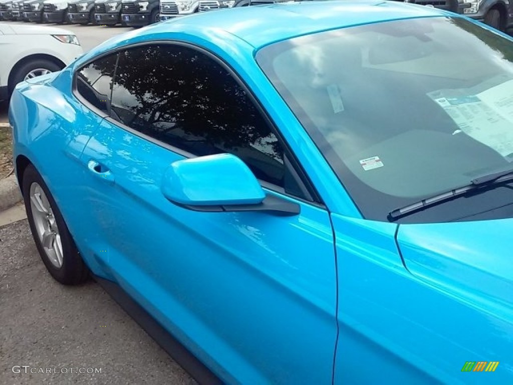 2017 Mustang V6 Coupe - Grabber Blue / Ebony photo #5