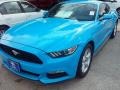 2017 Grabber Blue Ford Mustang V6 Coupe  photo #8