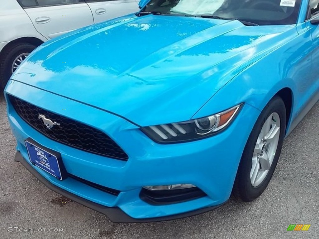 2017 Mustang V6 Coupe - Grabber Blue / Ebony photo #13