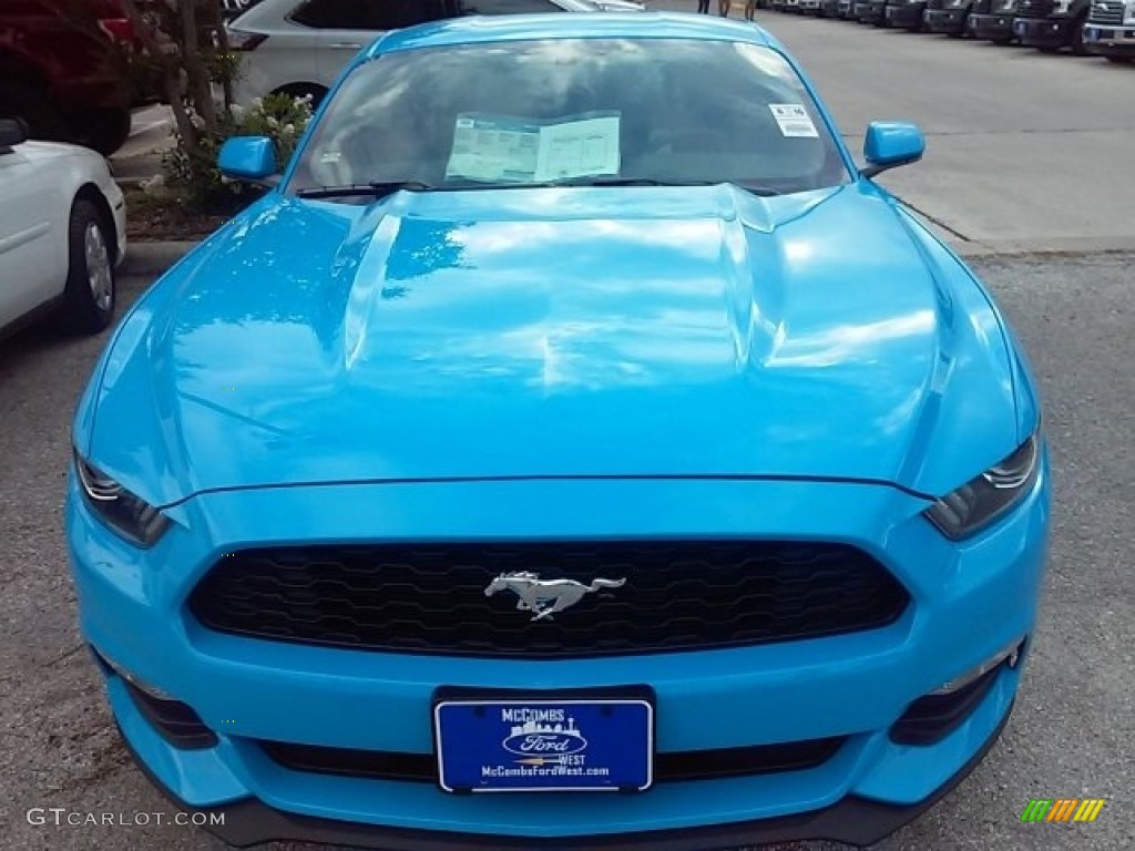 2017 Mustang V6 Coupe - Grabber Blue / Ebony photo #14