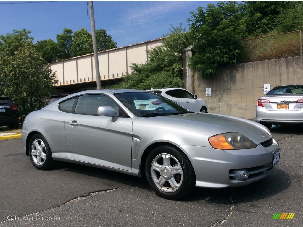 2003 Tiburon  - Super Silver / Black photo #3