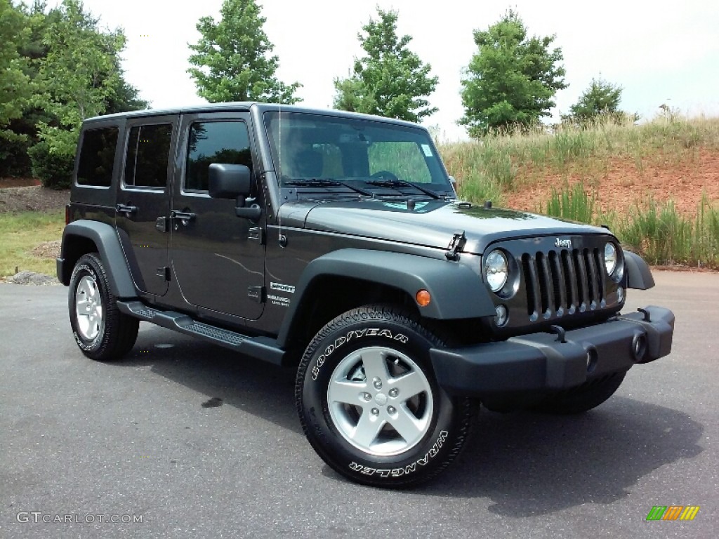 2016 Wrangler Unlimited Sport 4x4 - Granite Crystal Metallic / Black photo #4