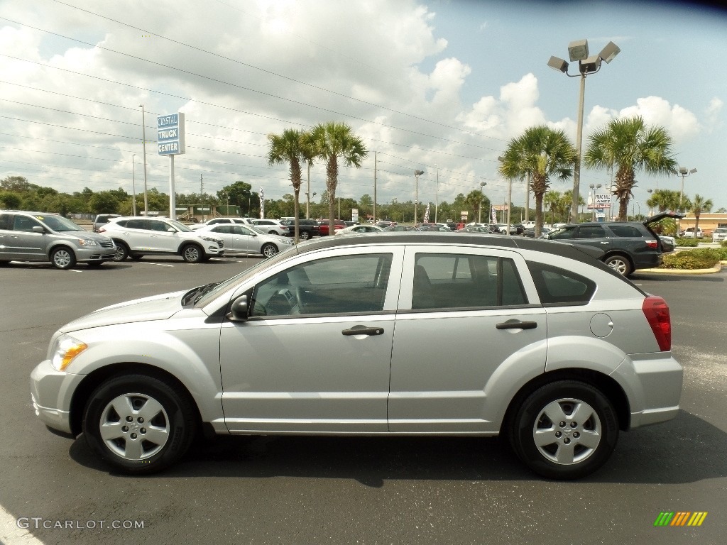 2009 Caliber SE - Bright Silver Metallic / Dark Slate Gray photo #2