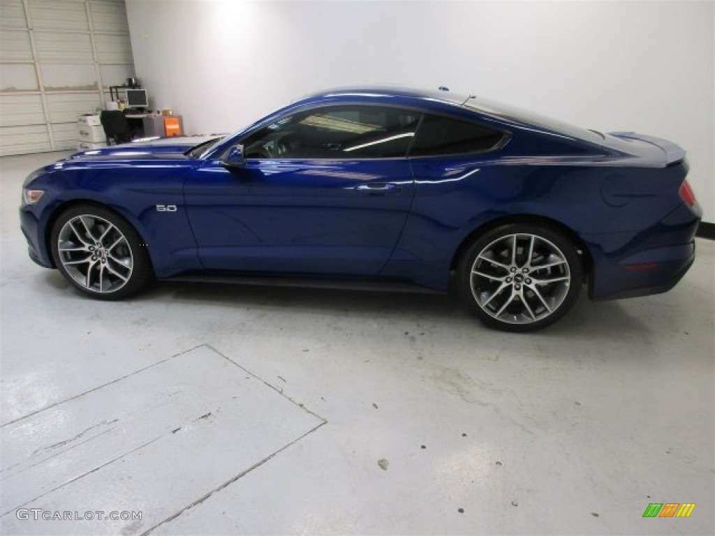 2016 Mustang GT Premium Coupe - Deep Impact Blue Metallic / Ebony photo #4