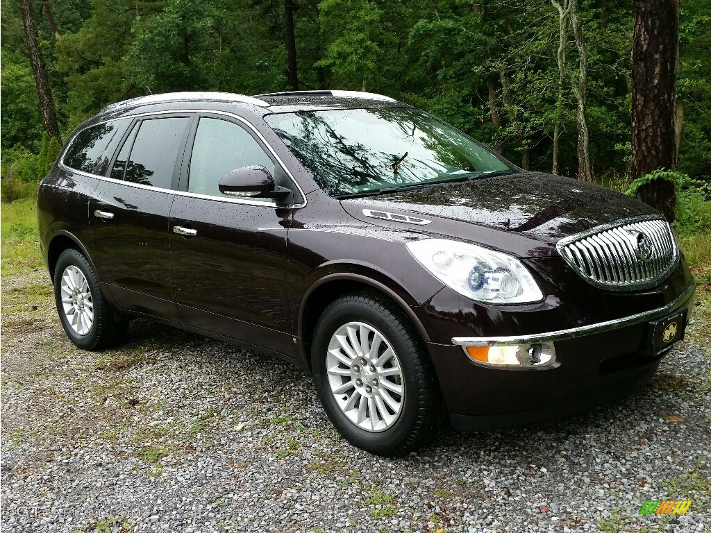 2009 Enclave CXL AWD - Dark Crimson Metallic / Dark Titanium/Titanium photo #3