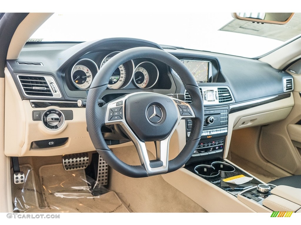 2016 Mercedes-Benz E 400 Cabriolet Deep Sea Blue/Silk Beige Dashboard Photo #114024831