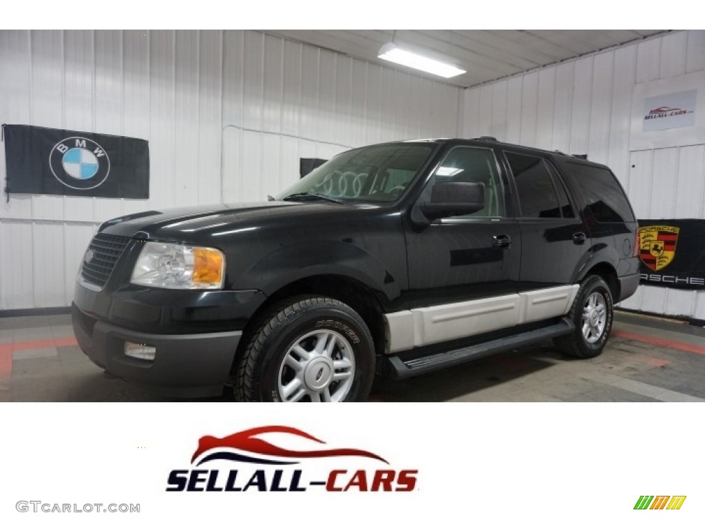 2003 Expedition XLT 4x4 - Black Clearcoat / Flint Grey photo #1