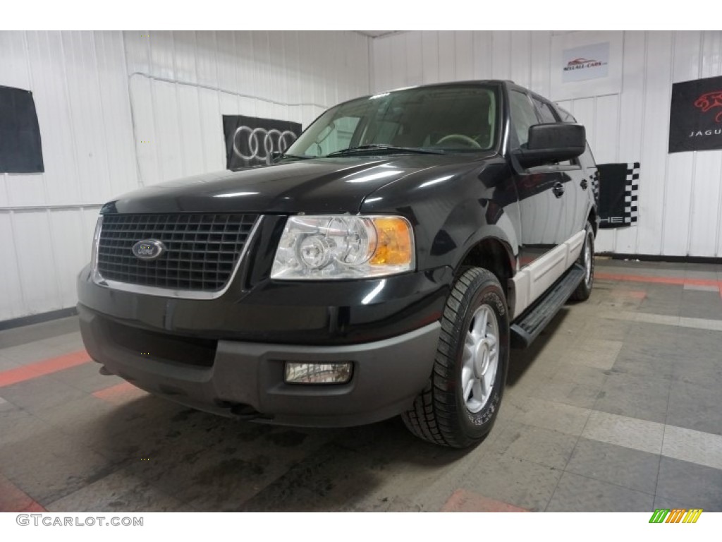 2003 Expedition XLT 4x4 - Black Clearcoat / Flint Grey photo #3
