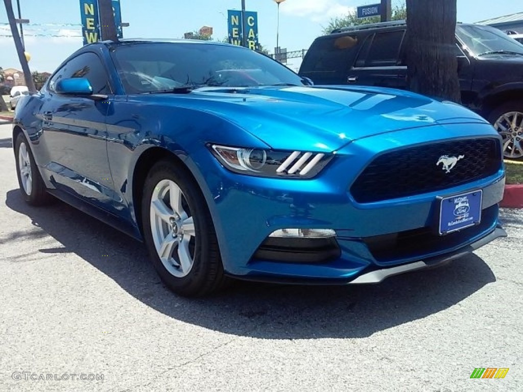 2017 Mustang V6 Coupe - Lightning Blue / Ebony photo #27