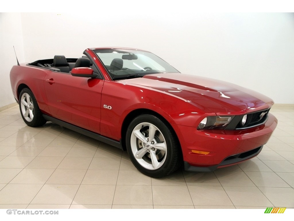 2012 Mustang GT Convertible - Red Candy Metallic / Charcoal Black/Cashmere photo #1