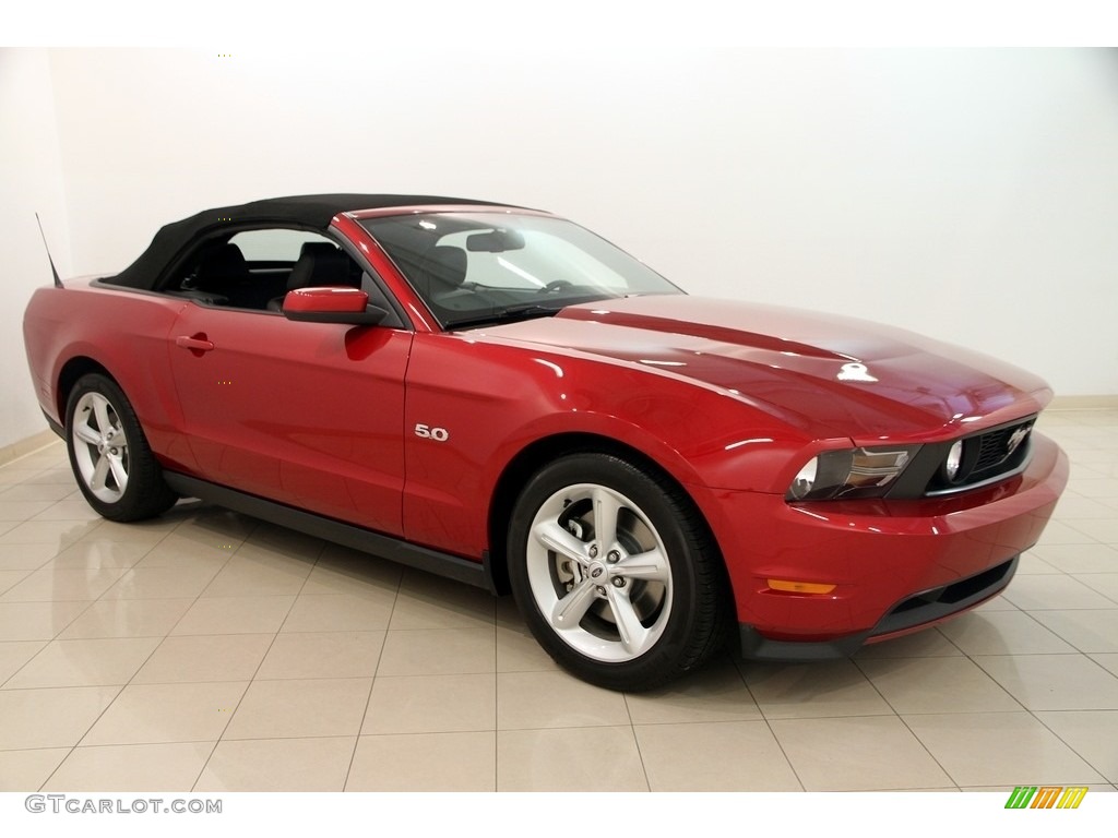 2012 Mustang GT Convertible - Red Candy Metallic / Charcoal Black/Cashmere photo #2