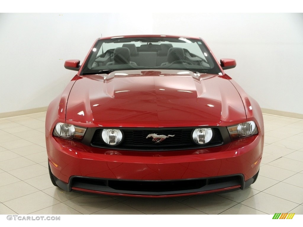 2012 Mustang GT Convertible - Red Candy Metallic / Charcoal Black/Cashmere photo #3
