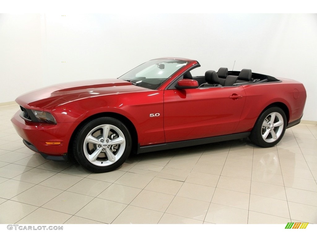 2012 Mustang GT Convertible - Red Candy Metallic / Charcoal Black/Cashmere photo #4