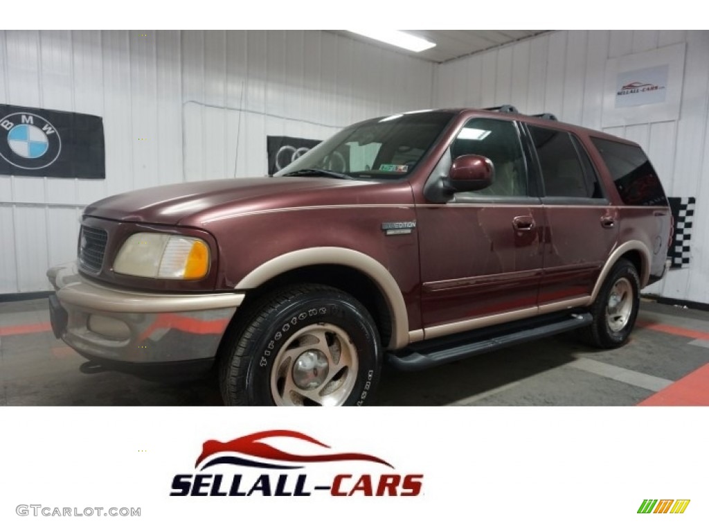 1998 Expedition Eddie Bauer 4x4 - Dark Toreador Red Metallic / Medium Prairie Tan photo #1
