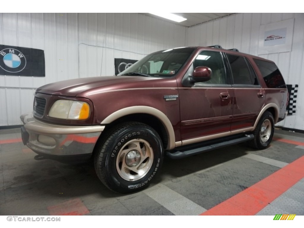 1998 Expedition Eddie Bauer 4x4 - Dark Toreador Red Metallic / Medium Prairie Tan photo #2