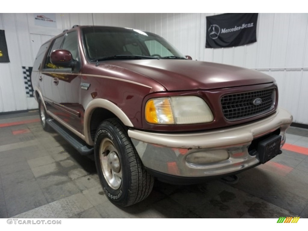 1998 Expedition Eddie Bauer 4x4 - Dark Toreador Red Metallic / Medium Prairie Tan photo #5
