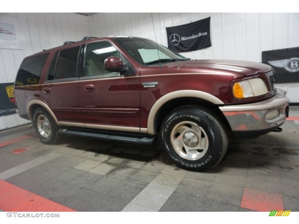 1998 Expedition Eddie Bauer 4x4 - Dark Toreador Red Metallic / Medium Prairie Tan photo #6
