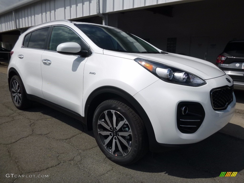 2017 Sportage EX AWD - Clear White / Black photo #8