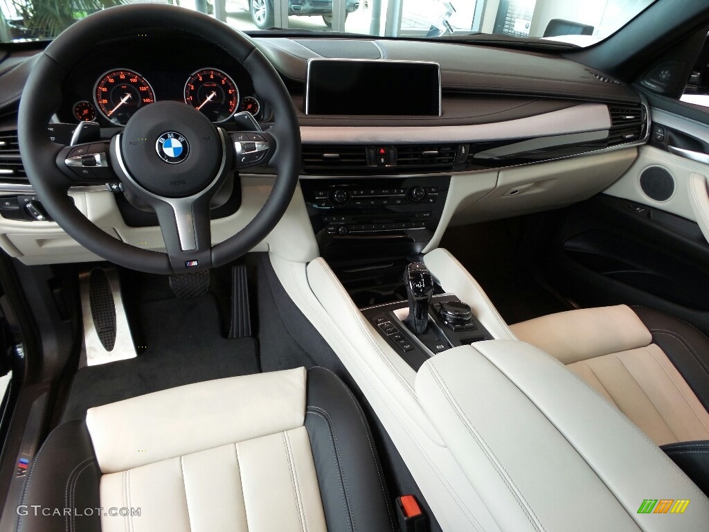 Ivory White/Black Interior 2016 BMW X6 xDrive50i Photo #114036030