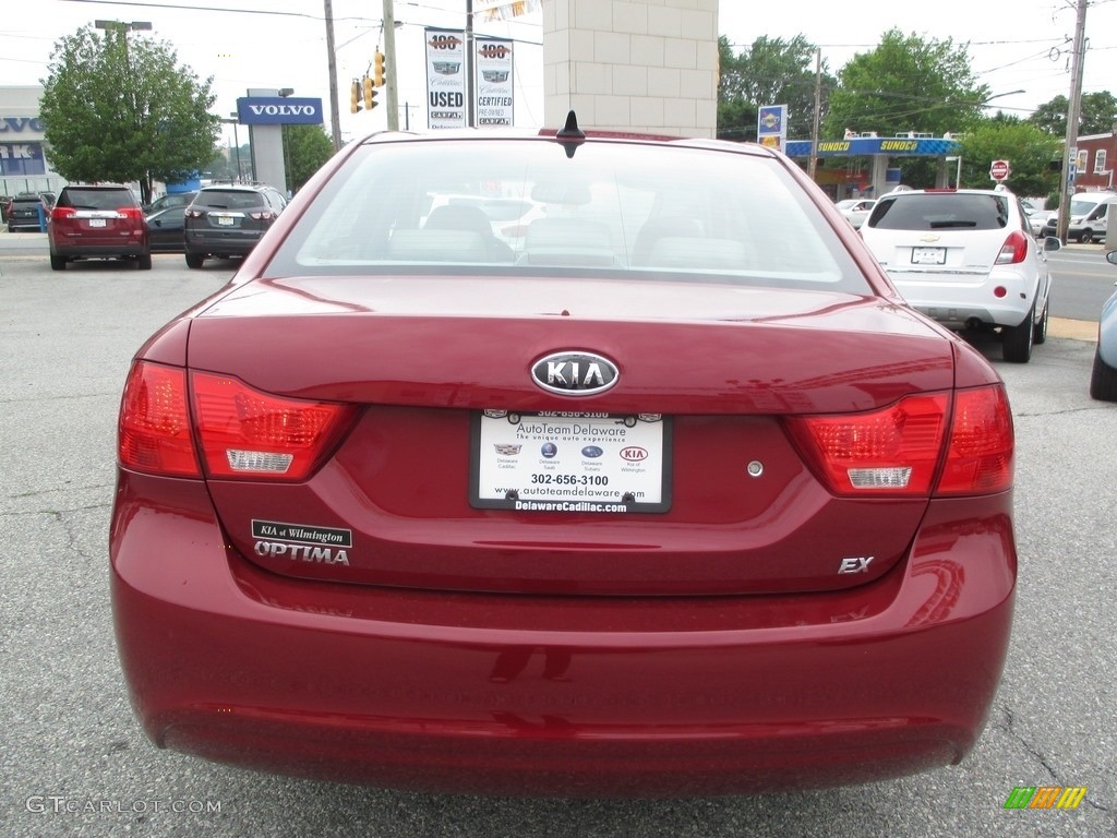 2009 Optima EX - Ruby Red / Gray photo #6