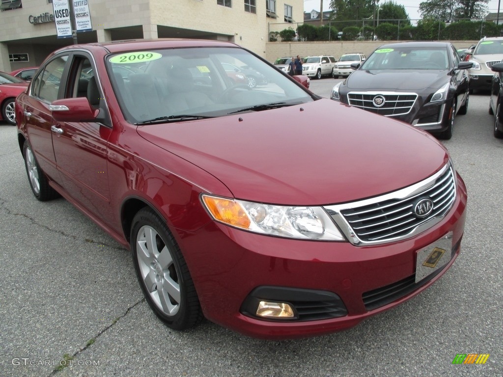 2009 Optima EX - Ruby Red / Gray photo #9